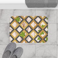 Country Garden Lattice small shower curtain