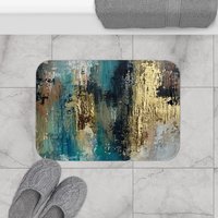 Abstract Modern Art Shower Curtain, Bath Mat