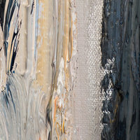 Neutral Modern Art Striped Shower Curtain