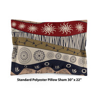 Navy Blue and Maroon African Art Bedding, Cotton or Poly