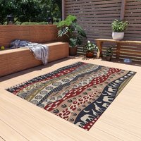 African rug on a outdoor patio