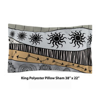 Neutral African Art Bedding, Cotton or Poly