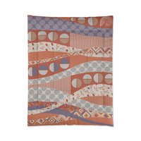 Terracotta & Lavender Abstract Geometric comforter twin