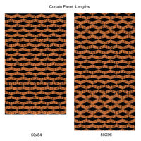Black & Copper Rustic Boho Window Curtains, Rod Pocket Panels