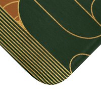 Forest Green Minimalist Art Deco Shower Curtain