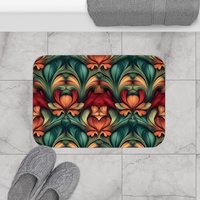 Art Nouveau Floral bath mat, small