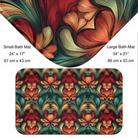 Art Nouveau Floral bath mat, large