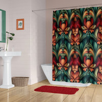 Art Nouveau Floral Shower Curtain