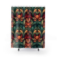 Art Nouveau Floral Shower Curtain