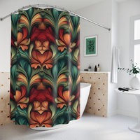 Art Nouveau Floral Shower Curtain