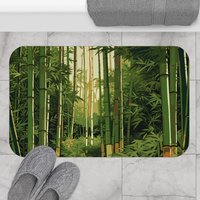 Bamboo forest bath mat, large