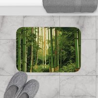 Bamboo forest bath mat, small