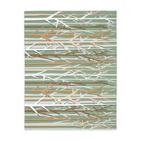 winter forest design blanket in an earthy color palette of tan, brown, sage green and white