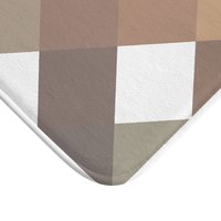 Blue and Brown Geometric Shower Curtain