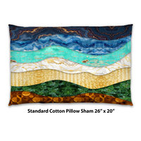 Colorful Wavy Stripes Bedding Set, Cotton or Poly