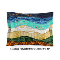 Colorful Wavy Stripes Bedding Set, Cotton or Poly