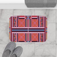 Colorful Beadwork Pattern Shower Curtain
