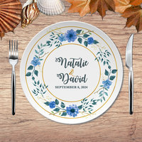 Personalized Wedding Anniversary Gift Plate on a table