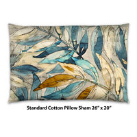 Watercolor Leaves Bedding, Cotton or Poly