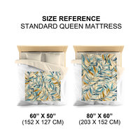 Watercolor Leaves Fleece Blanket size chart