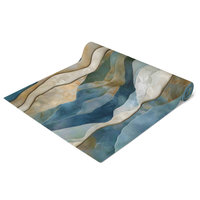 Blue Mountains Cotton Table Runner rolled up
