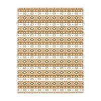 plush velveteen throw blanket in white, light teal, tan, and brown.