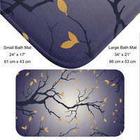 Moonlit Sky bath mat, Navy Blue and Cream Ombré