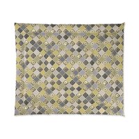 Mustard Yellow Diamond Pattern king comforter