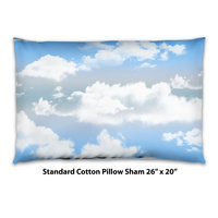 Cloudy Blue Sky Bedding, Cotton or Poly