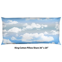 Cloudy Blue Sky Bedding, Cotton or Poly