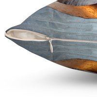 Minimalist Concrete Circle Art Throw Pillow hidden zipper