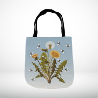 Dandelions and Bees Woven Tapestry Bag