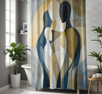 Modern Art Family Shower Curtain