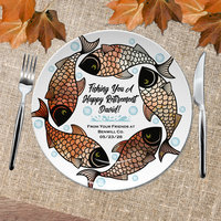 Personalized Coworker Retirement Gift Plate for a Fisherman