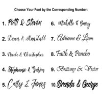 Available fonts to choose from