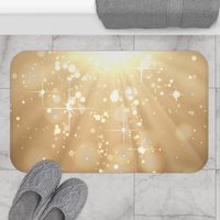 Gold Bokeh Lights Shower Curtain, Hollywood Glam Style