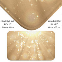 Gold Bokeh Lights bath mat, Hollywood Glam Style