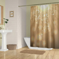 Gold Bokeh Lights Shower Curtain, Hollywood Glam Style