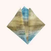 sandy beach dinner napkin folded