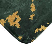 Abstract Green Gray Ombré and Gold Shower Curtain