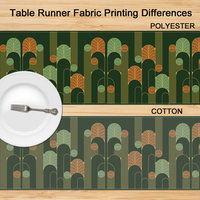 Art Deco Table Runner fabric vibrancy printing differences between cotton and polyester