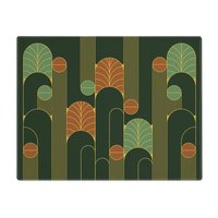 Forest Green, Gold, Slate Green and sienna Art Deco Placemat