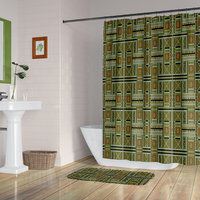 Beadwork Shower Curtain, Ethnic Tribal Weave Design