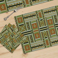 Beaded Tribal Pattern Table Linen Set