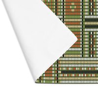 Beadwork Cotton Placemat, Ethnic Tribal Weave Design showing the back side