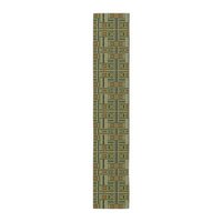 Large Tribal Beadwork Table Runner, Ethnic Weave Design
