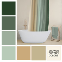 Green Ombré Shower Curtain color palette