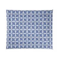 Blue Ikat Pattern king comforter
