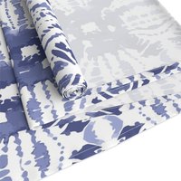 Blue Ikat Table Runner folded