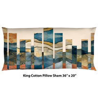 Abstract Landscape Boho Bedding Set, Cotton or Poly